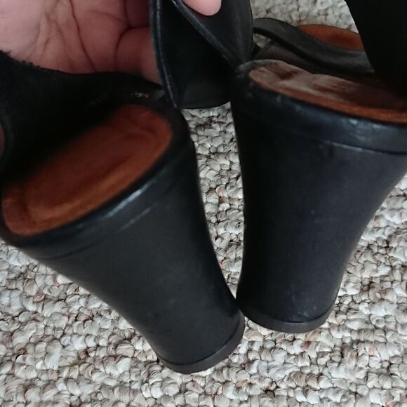 CHIE MIHARA Black Leather Ankle Strap Open Toe Sandals size 39.5 - Picture 9 of 12